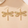 Golden Butterfly Drop Earrings