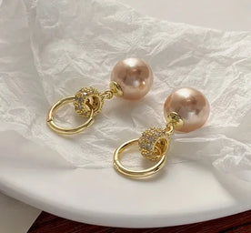Pearl Luxe Loop Drop Earrings