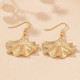 Ginkgo Leaf Drop Earrings