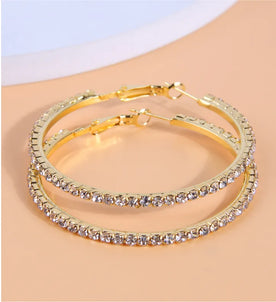 Crystal Halo Hoops hoop earrings 1 pair