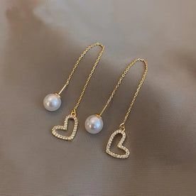 Pearl Heart Dangle Threads