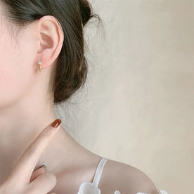 Starry Charm Huggies Hoop Earrings 1 Pair