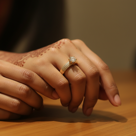 Radiant Promise Solitaire Ring 18K Gold Plated Open Rings