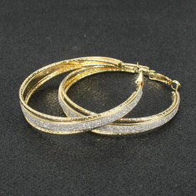 Frosted Harmony Hoops Earrings