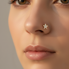 Starlit Elegance Nose Pin