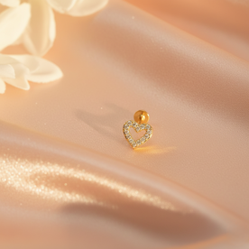 Dilara Heart Nose Pin