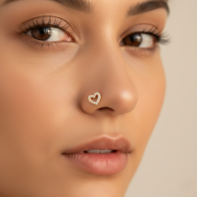 Dilara Heart Nose Pin