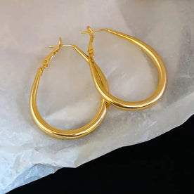 Teardrop Luxe Hoops Earrings