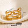 WaveAura Adjustable Ring 18K Gold Plated Open Rings