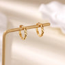 Facet Glow Huggies Earrings  Anti Tarnish 18K Gold Plated
