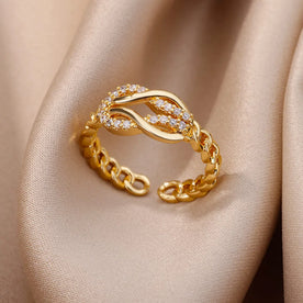 TwistLink Aurora Ring 18K Gold Plated Open Ring