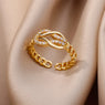 TwistLink Aurora Ring 18K Gold Plated Open Ring