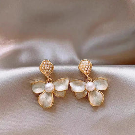 Pearl Petal Blossoms Drop Earring