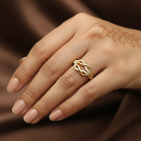 TwistLink Aurora Ring 18K Gold Plated Open Ring