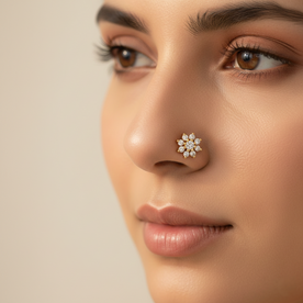 Floral Glow Nose pin