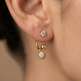 Aurora Dual-Sphere Danglers Anti Tarnish