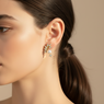 Pearl Leaf Glimmers Stud Earrings