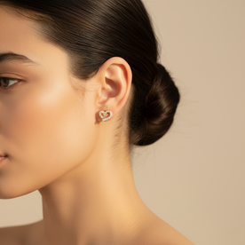 Glow Heart Crystal Studs