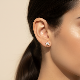 PetalTwirl Crystal Studs