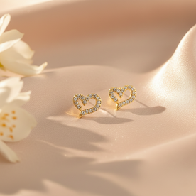 Glow Heart Crystal Studs