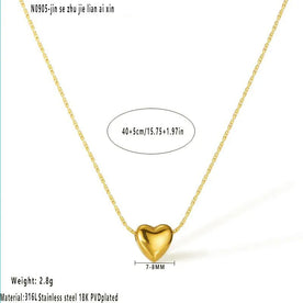 Gold Heart-shaped Bamboo Chain