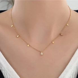 Water Drop Necklace Gold